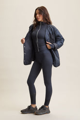 Contour Sculpt Zip Through Top